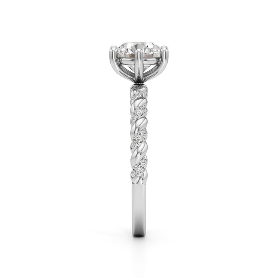 Twist of Eternity Solitaire Ring
