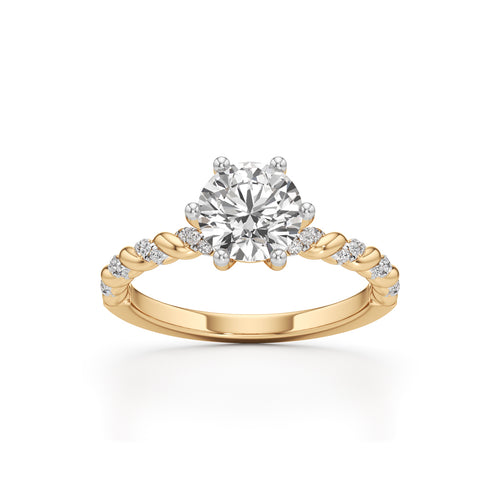 Twist of Eternity Solitaire Ring