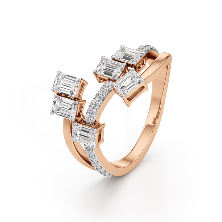 Celestara Emerald Dance Ring