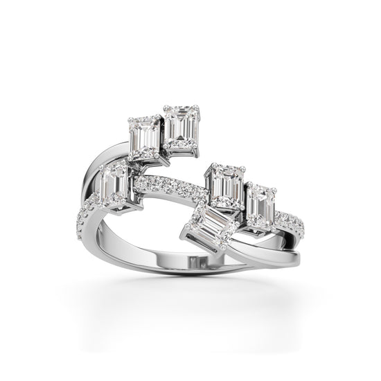 Celestara Emerald Dance Ring