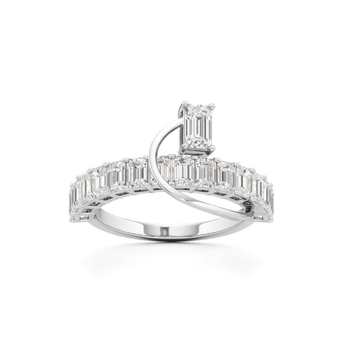 Eterna Curve Baguette Diamond Ring