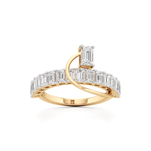 Eterna Curve Baguette Diamond Ring