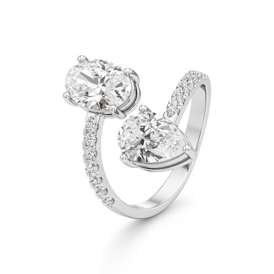 Celestia Duet Bypass Diamond Ring