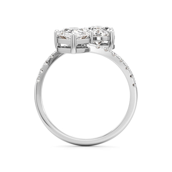 Celestia Duet Bypass Diamond Ring