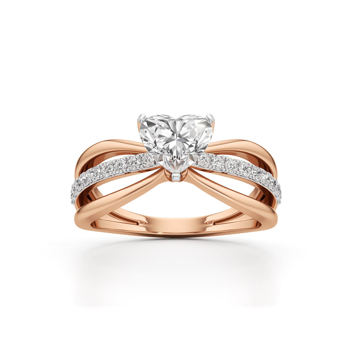 Amora Split Shank Heart Ring