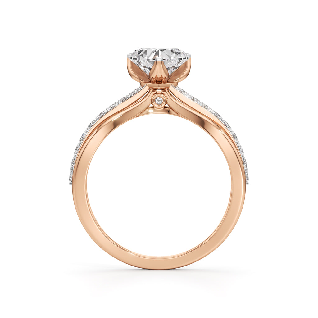Amora Split Shank Heart Ring