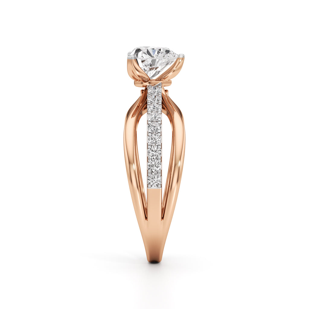 Amora Split Shank Heart Ring