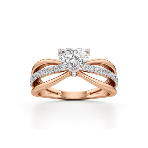 Amora Split Shank Heart Ring
