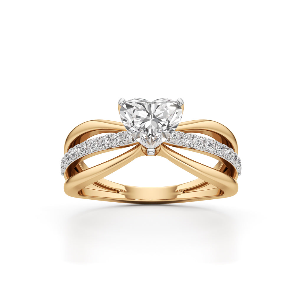 Amora Split Shank Heart Ring