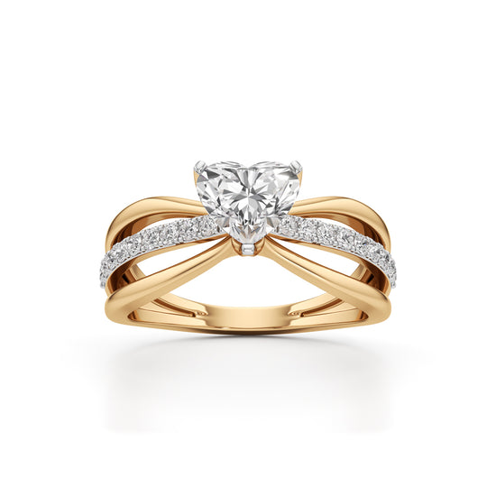 Amora Split Shank Heart Ring
