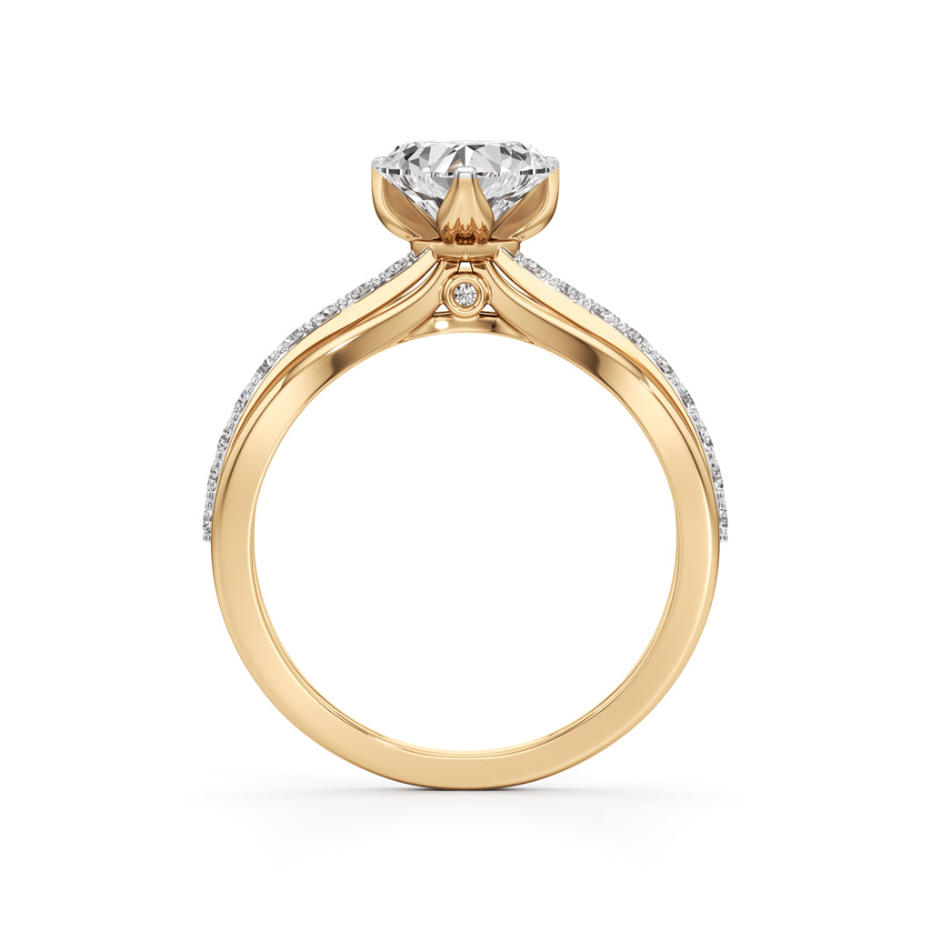 Amora Split Shank Heart Ring