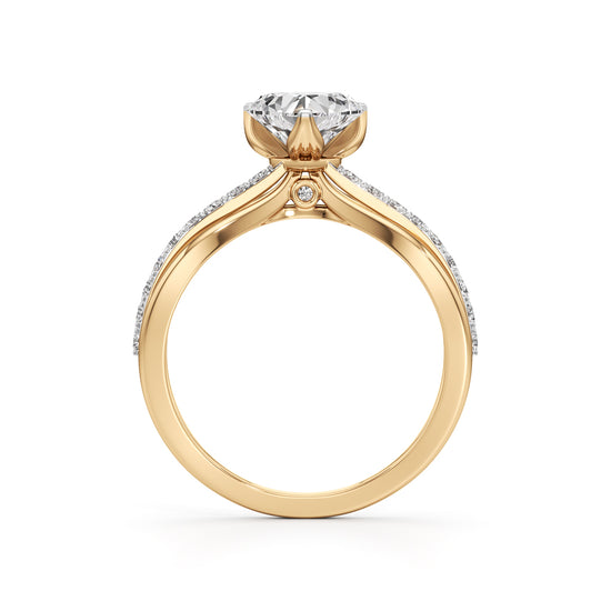 Amora Split Shank Heart Ring