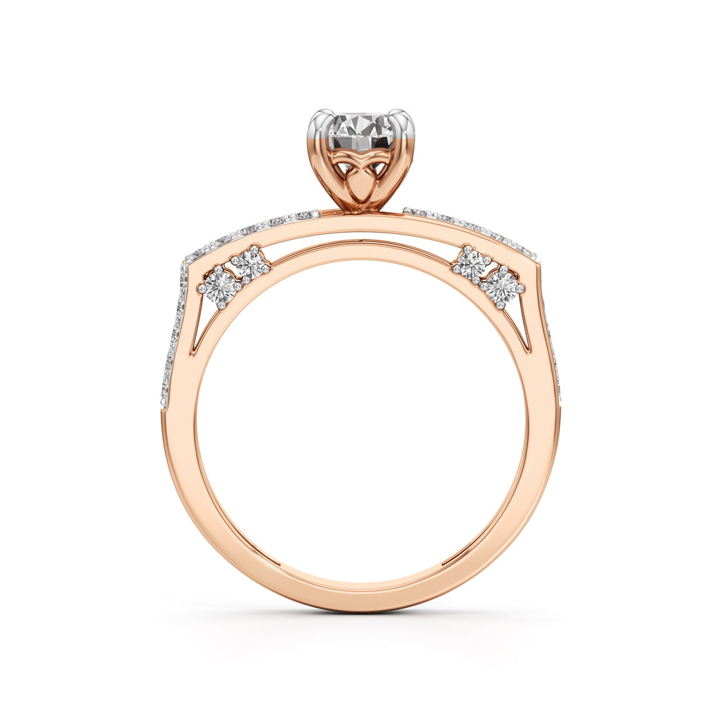 Celestia Dual-Band Solitaire Ring