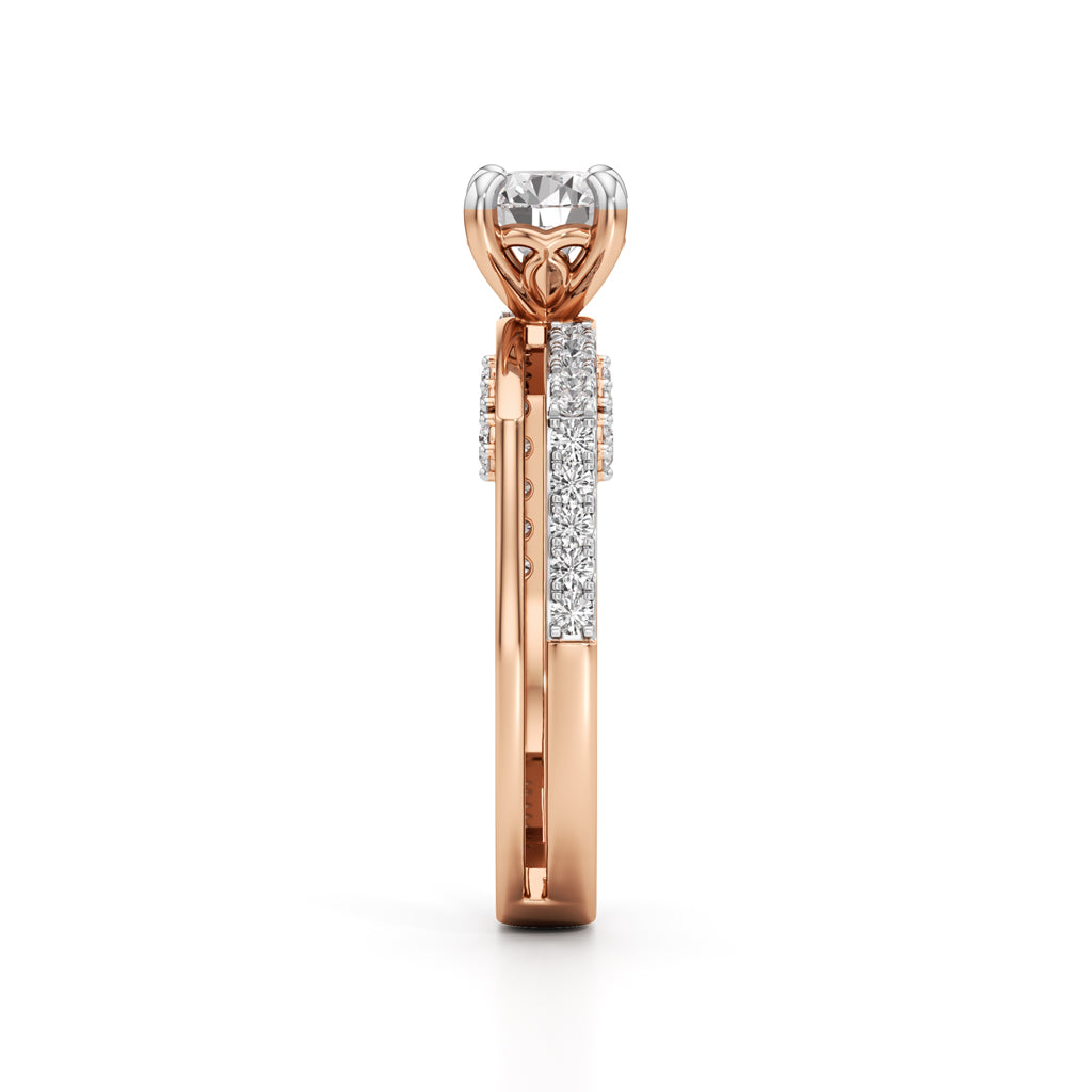 Celestia Dual-Band Solitaire Ring