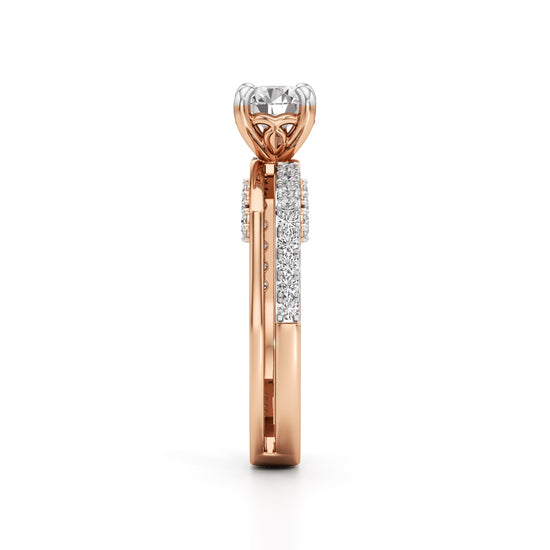 Celestia Dual-Band Solitaire Ring