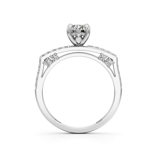 Celestia Dual-Band Solitaire Ring