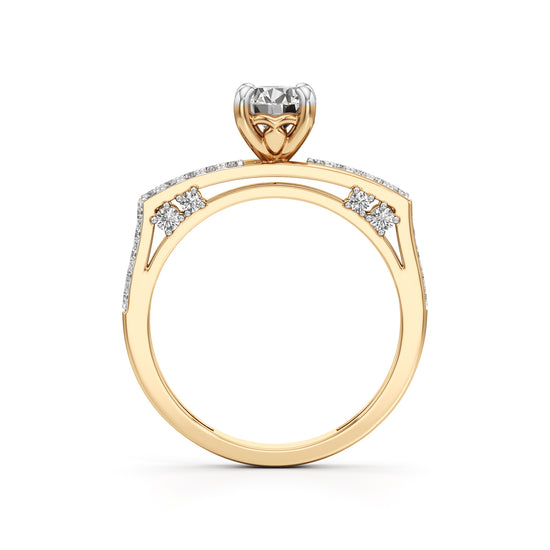 Celestia Dual-Band Solitaire Ring