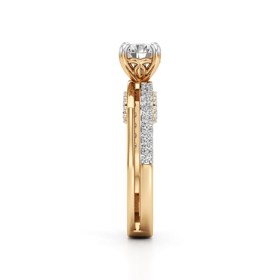 Celestia Dual-Band Solitaire Ring