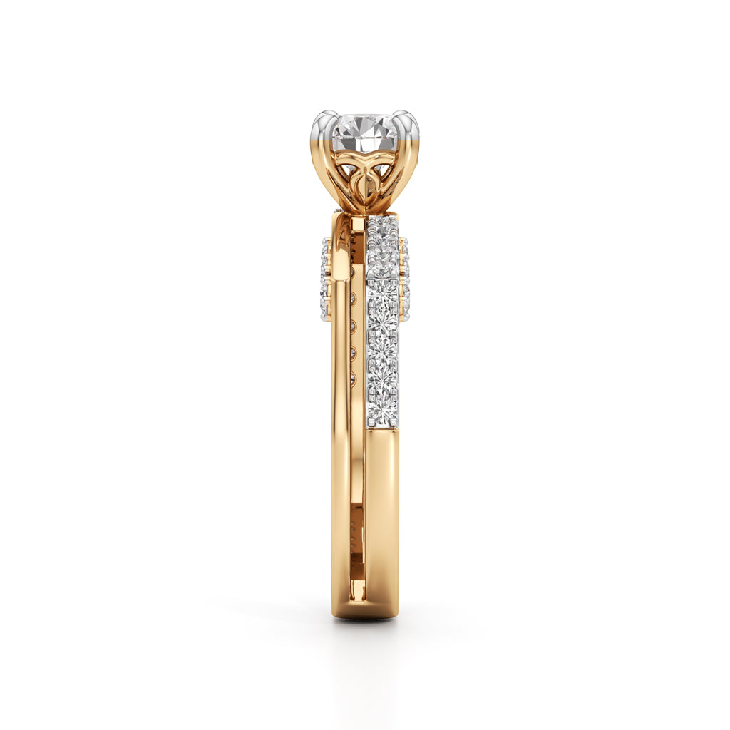 Celestia DualBand Solitaire Ring