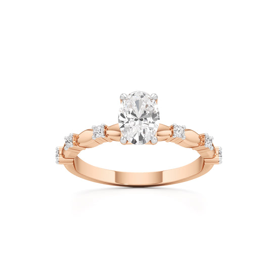 0.75Ct Oval Shape Everyday Wear Fashion