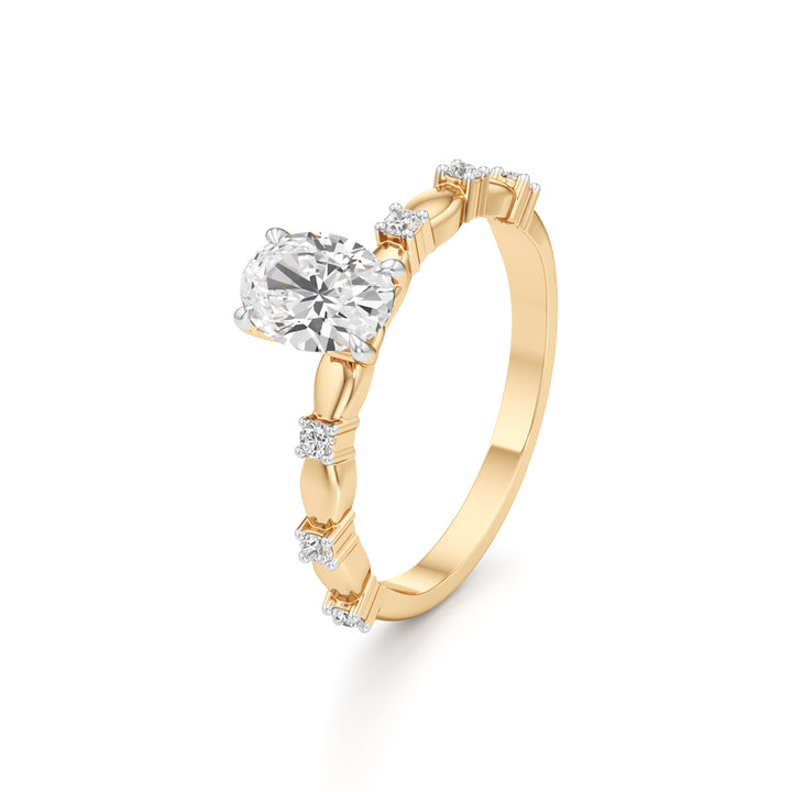 0.75Ct Oval Shape Everyday Wear Fashion