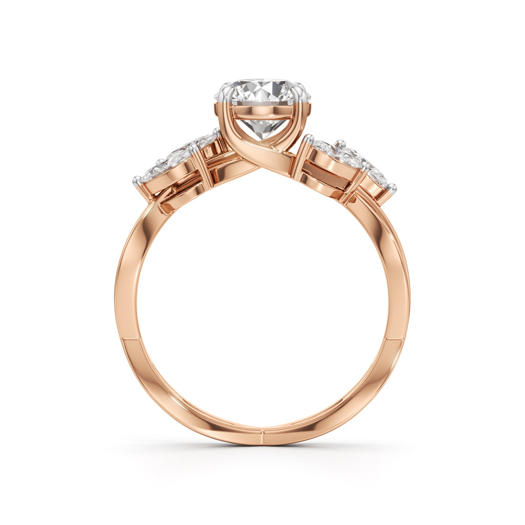 1Ct Round Celestia Twist Diamond Ring