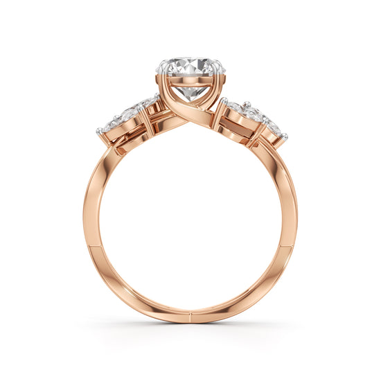 1Ct Round Celestia Twist Diamond Ring