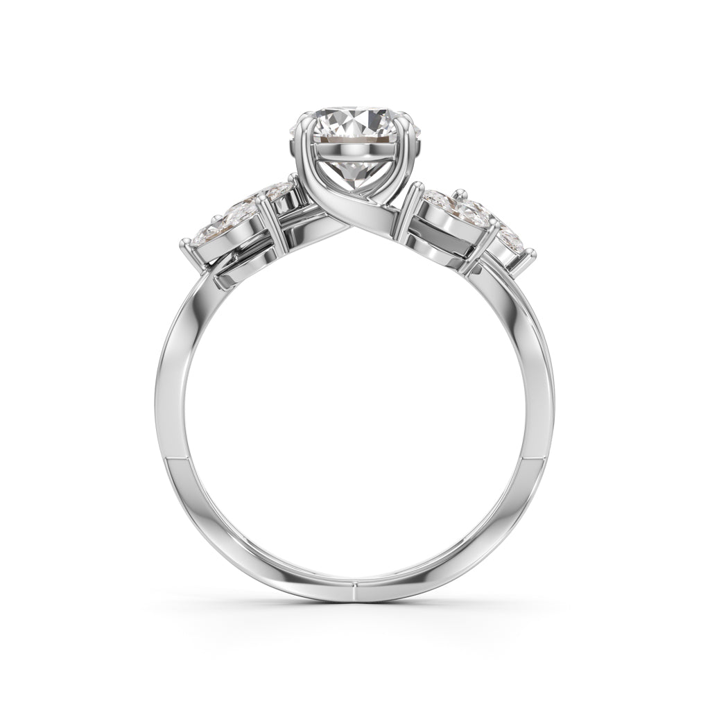 1Ct. Round Celestia Twist Diamond Ring