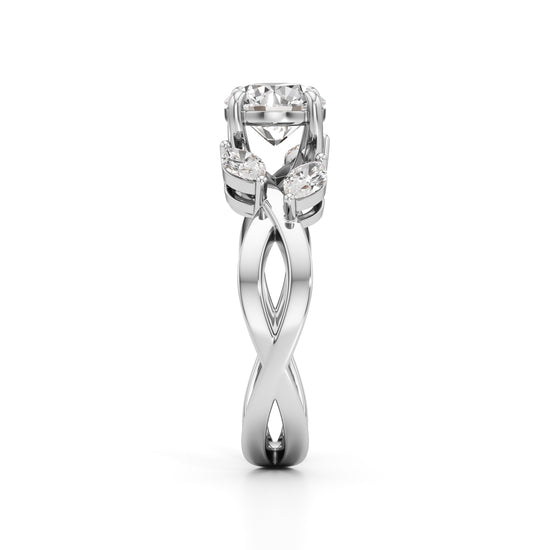 1Ct. Round Celestia Twist Diamond Ring