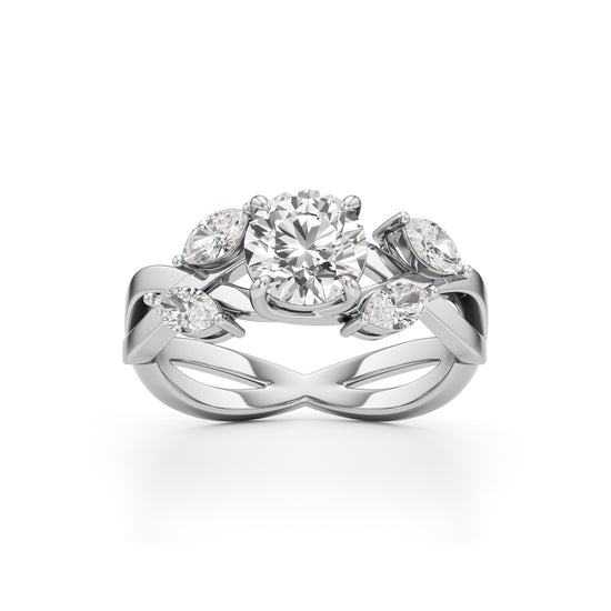 1Ct Round Celestia Twist Diamond Ring