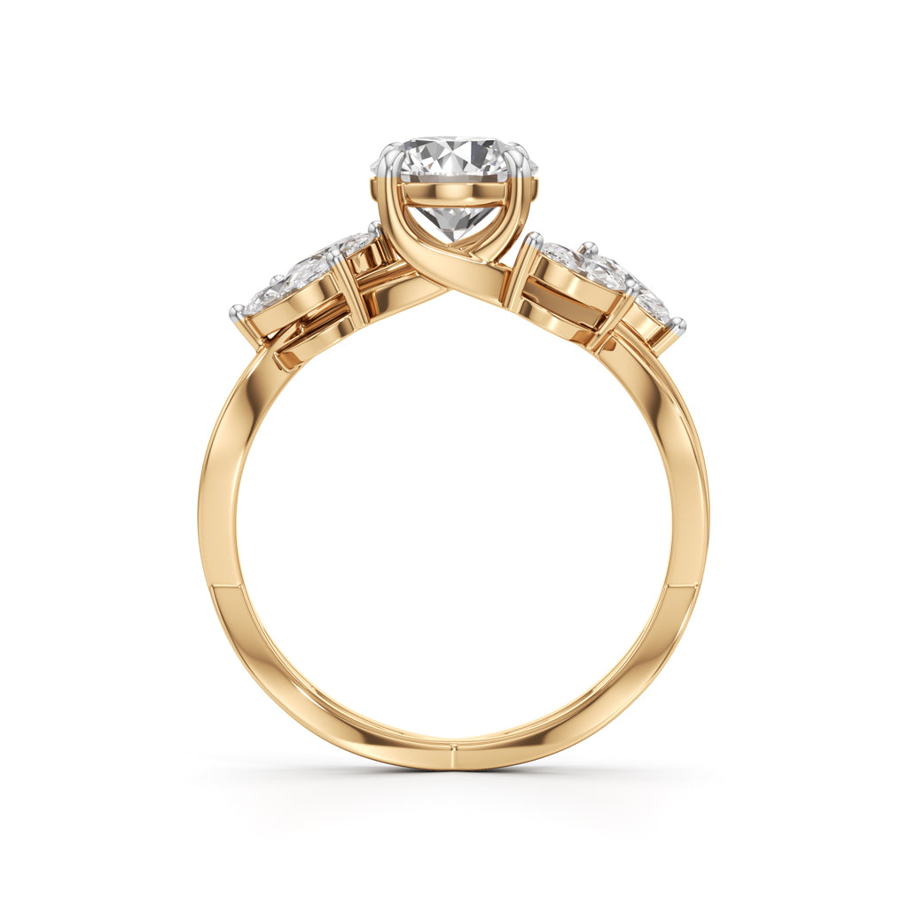 1Ct. Round Celestia Twist Diamond Ring