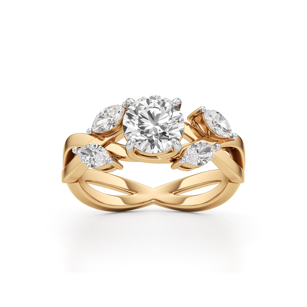 1Ct Round Celestia Twist Diamond Ring