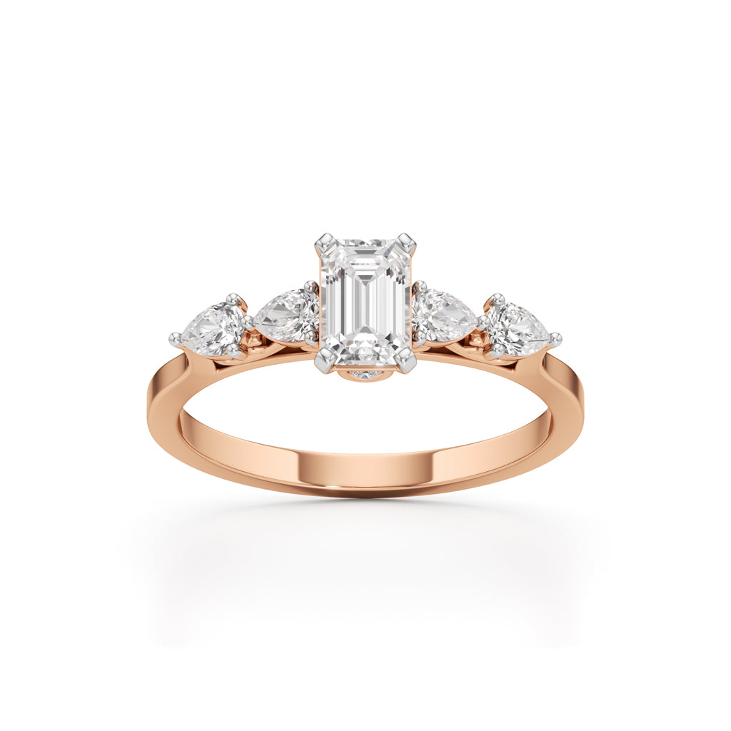 Regal Harmony Emerald Ring