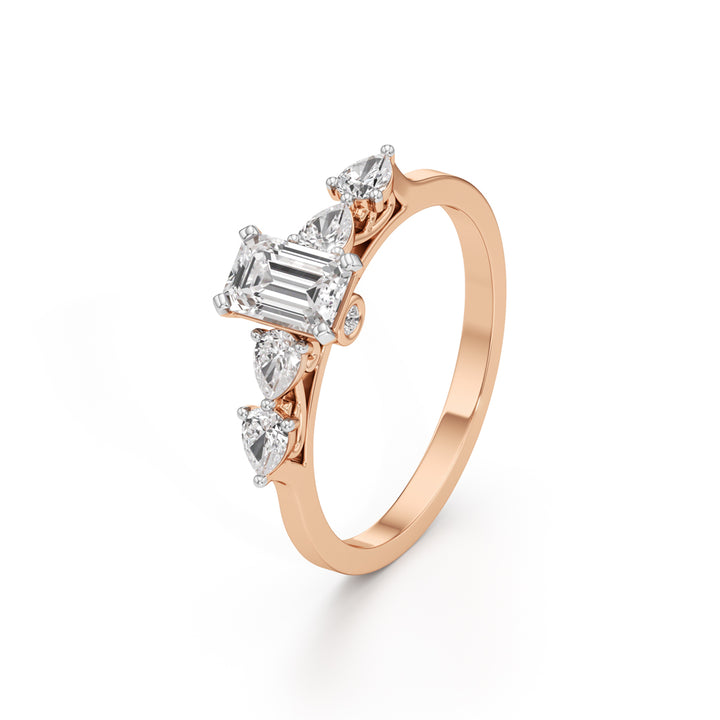 Regal Harmony Emerald Ring