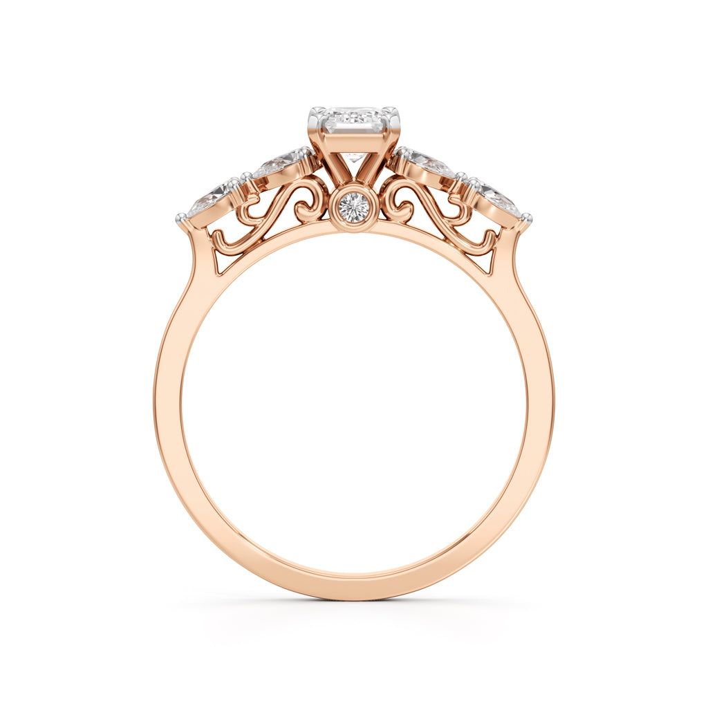 Regal Harmony Emerald Ring