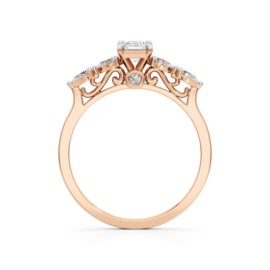 Regal Harmony Emerald Ring