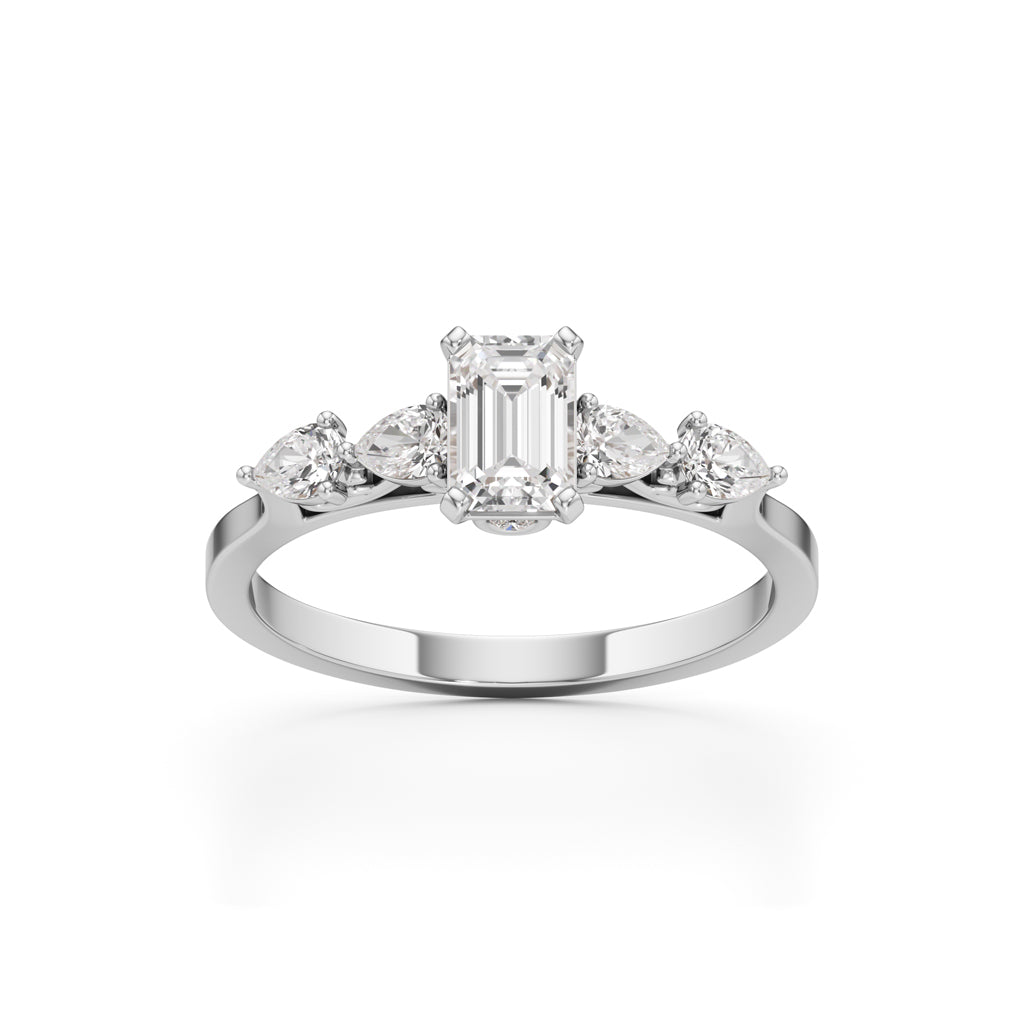Regal Harmony Emerald Ring