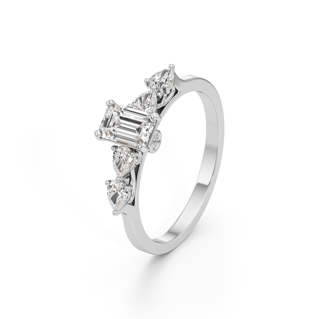 Regal Harmony Emerald Ring