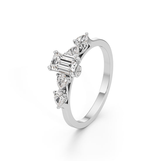 Regal Harmony Emerald Ring