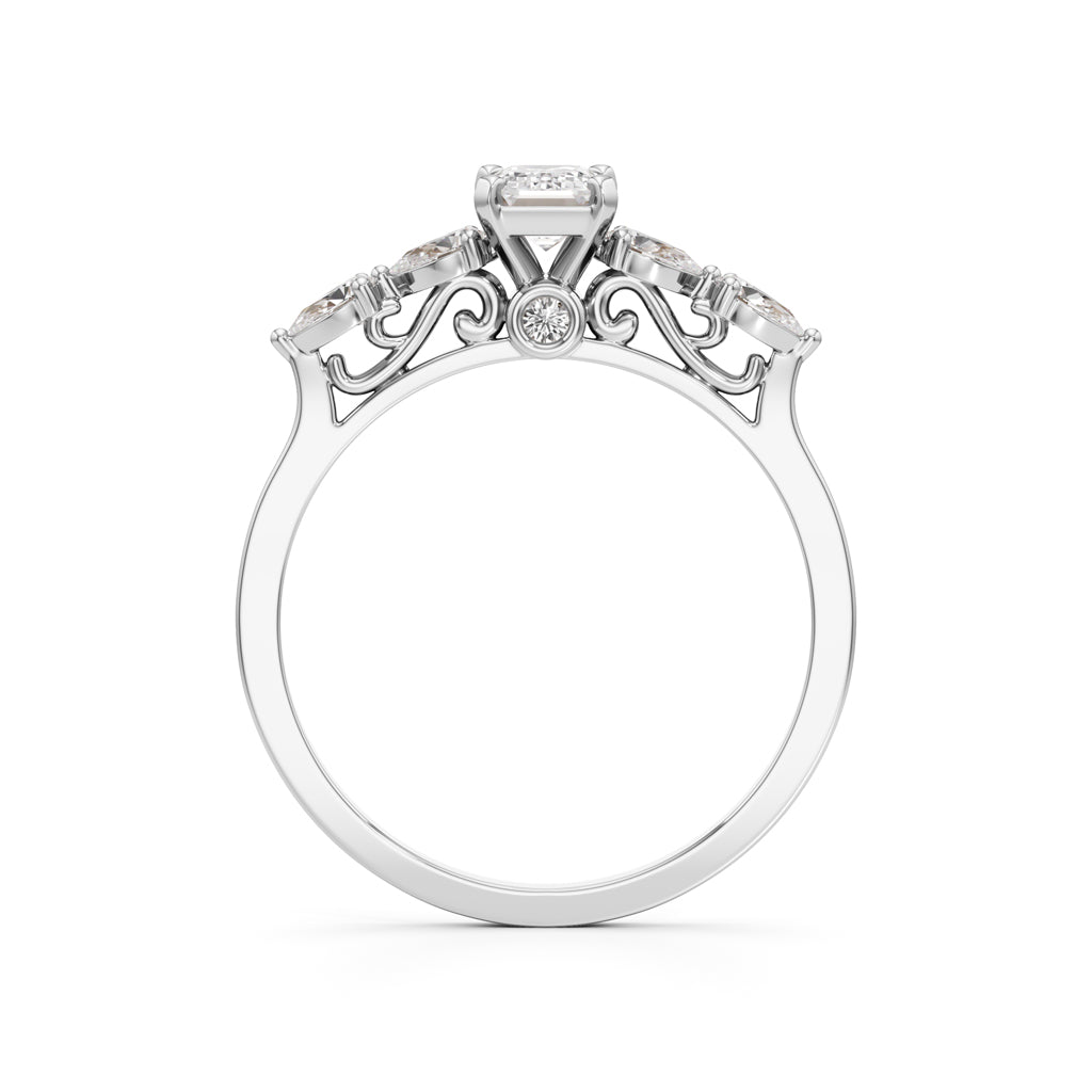 Regal Harmony Emerald Ring