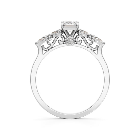 Regal Harmony Emerald Ring