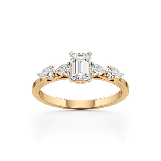 Regal Harmony Emerald Ring
