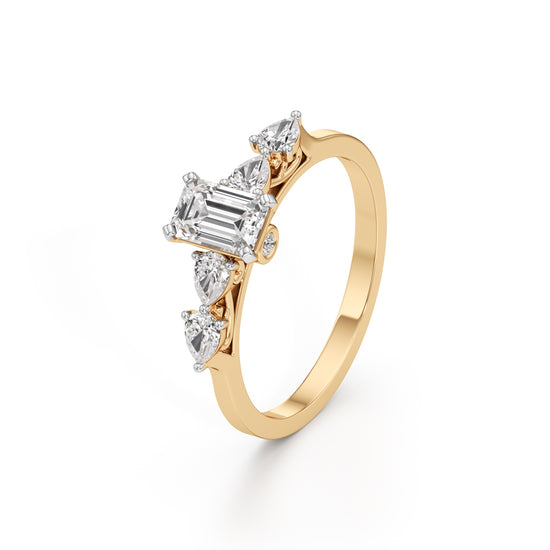 Regal Harmony Emerald Ring