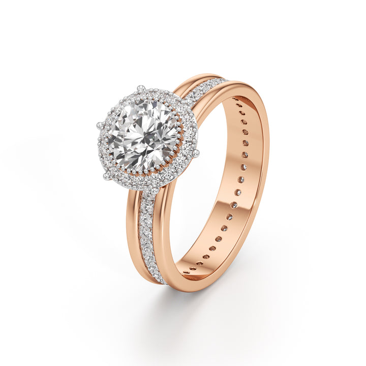 Celestia Double Halo Bridal Ring