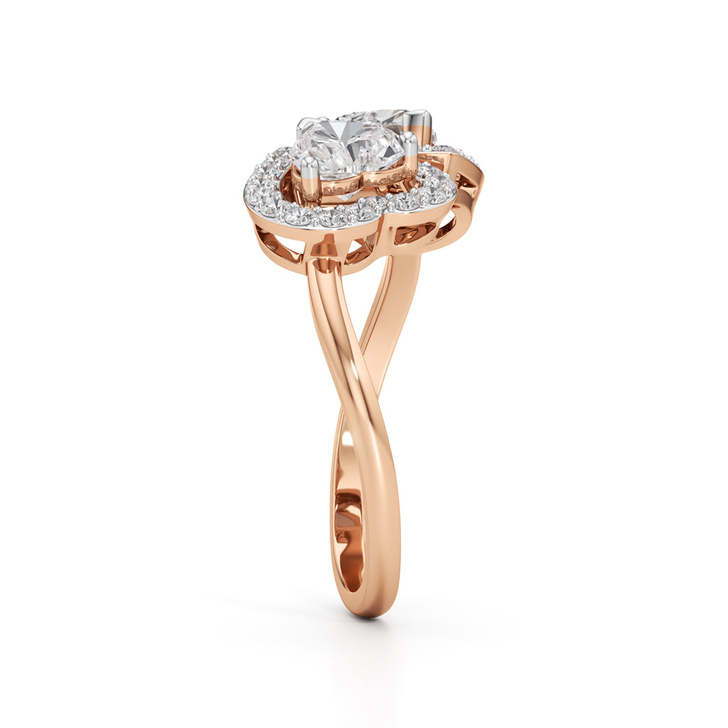 Amora Twin Heart Diamond Ring