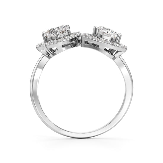 Amora Twin Heart Diamond Ring