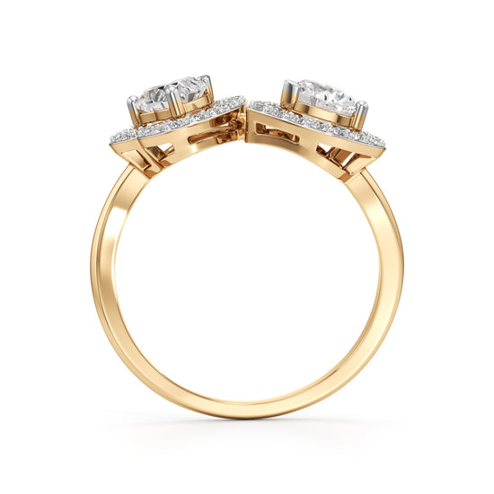 Amora Twin Heart Diamond Ring