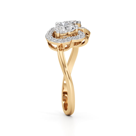 Amora Twin Heart Diamond Ring