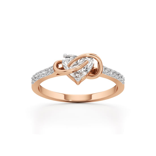 Eterna Heart Knot Diamond Ring