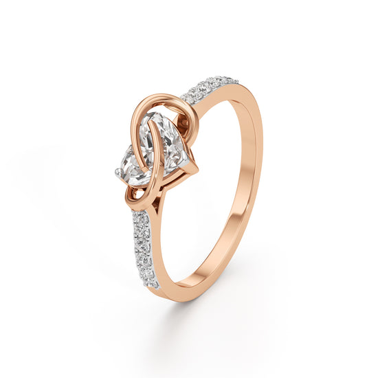 Eterna Heart Knot Diamond Ring